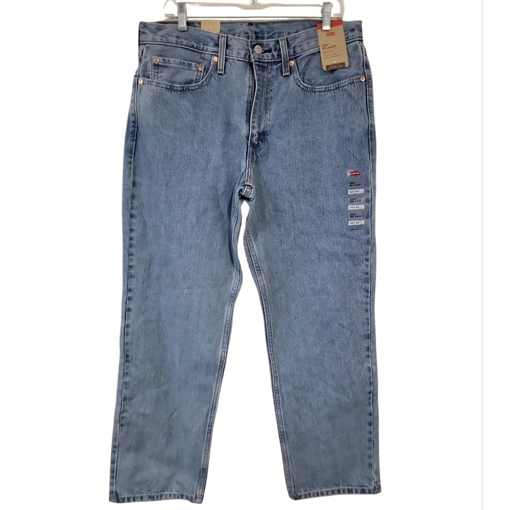 Levi's Men's Blue Jeans Relaxed FIT 550 New With Tags Size 34 X 30